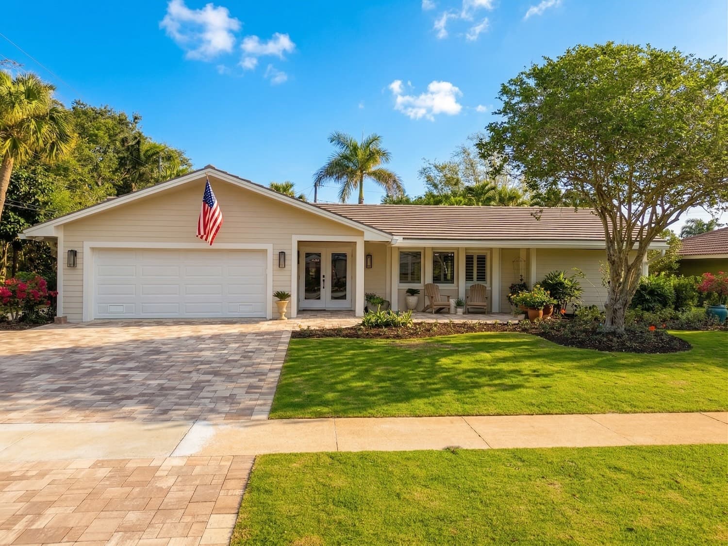 Renovated Juno Beach bungalow with fresh exterior and landscaping